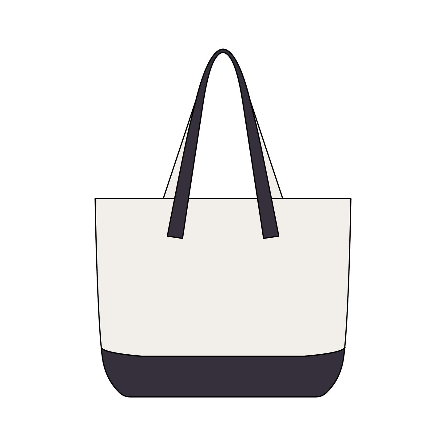 Canvas Tote Bag with Zippered Pocket