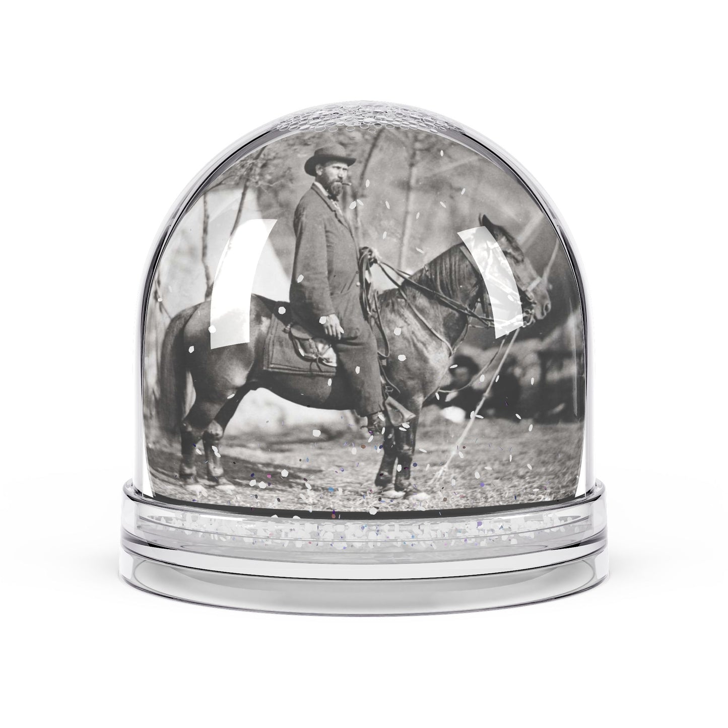 Allan on a Horse Snow Globe