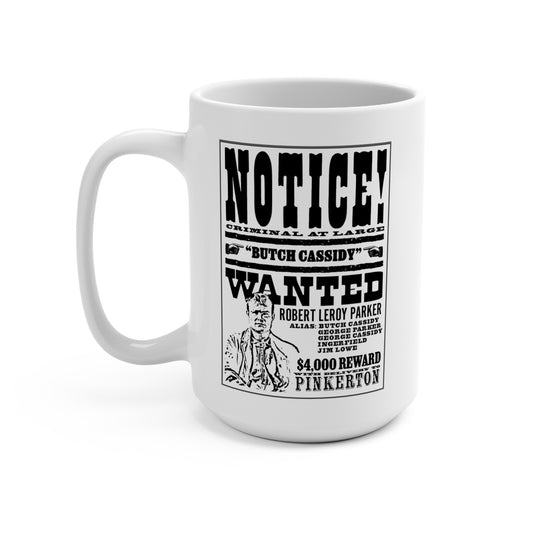 Wanted Poster - Butch Cassidy 15oz Coffee Mug