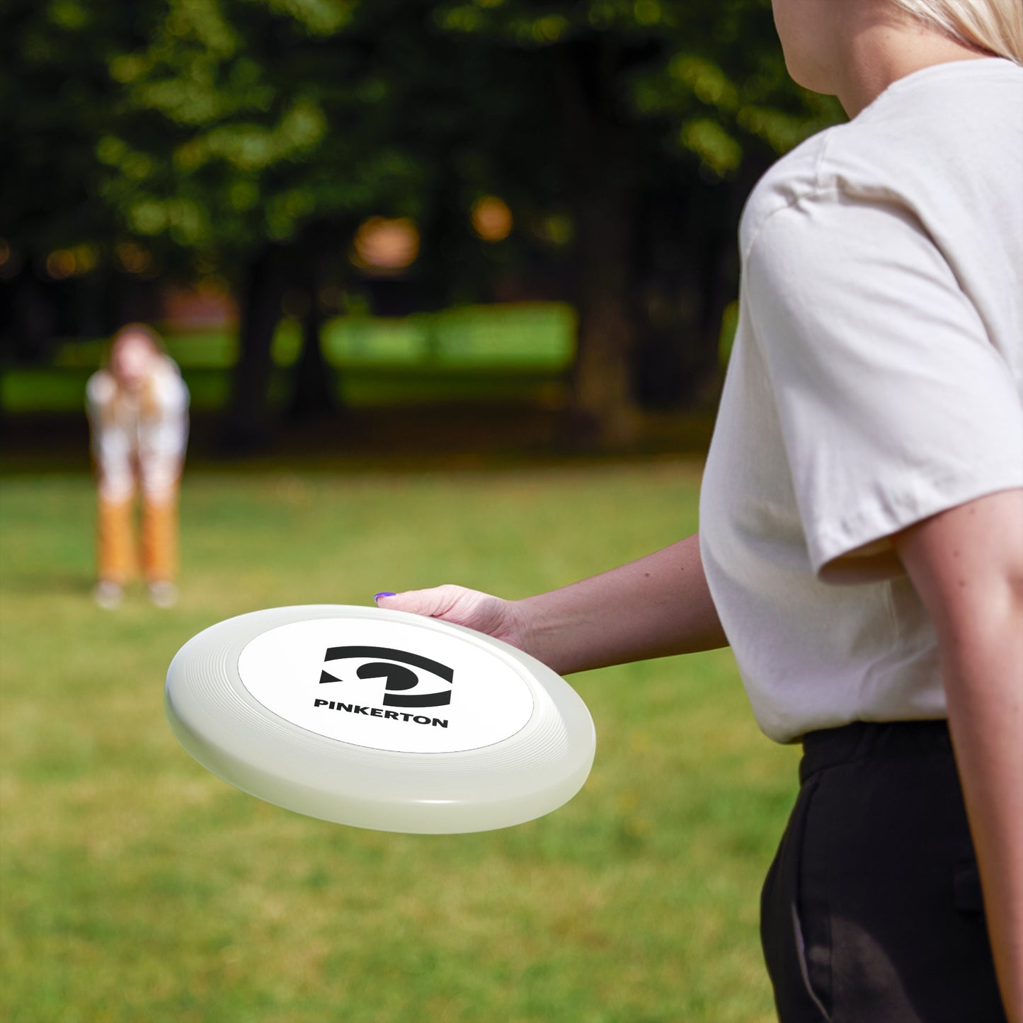 Wham-O Logo Frisbee — Classic Black Flying Disc for Outdoor Play & Parks