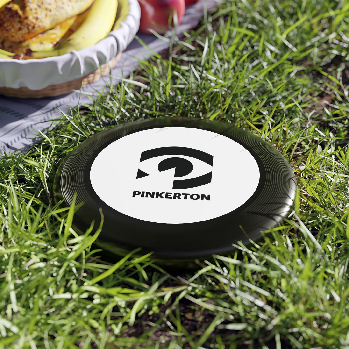Wham-O Logo Frisbee — Classic Black Flying Disc for Outdoor Play & Parks