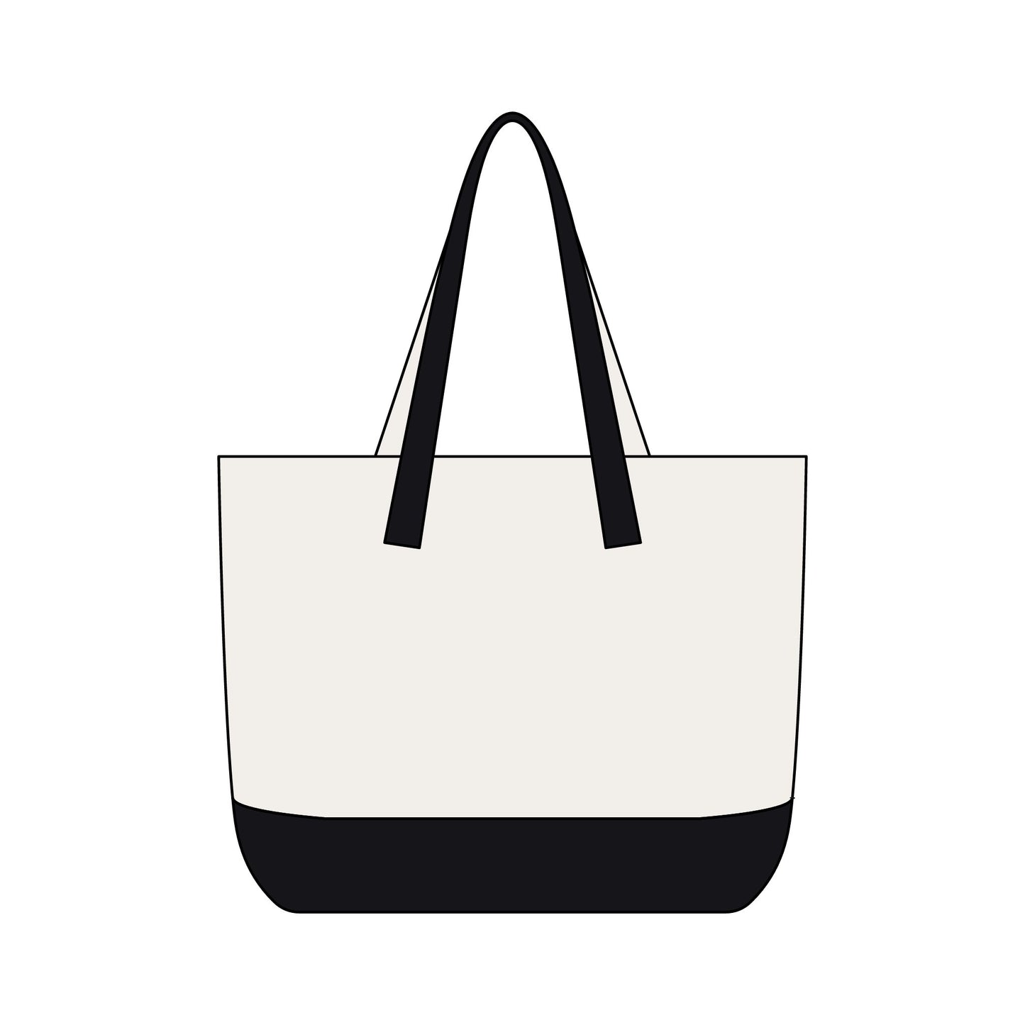 Canvas Tote Bag with Zippered Pocket